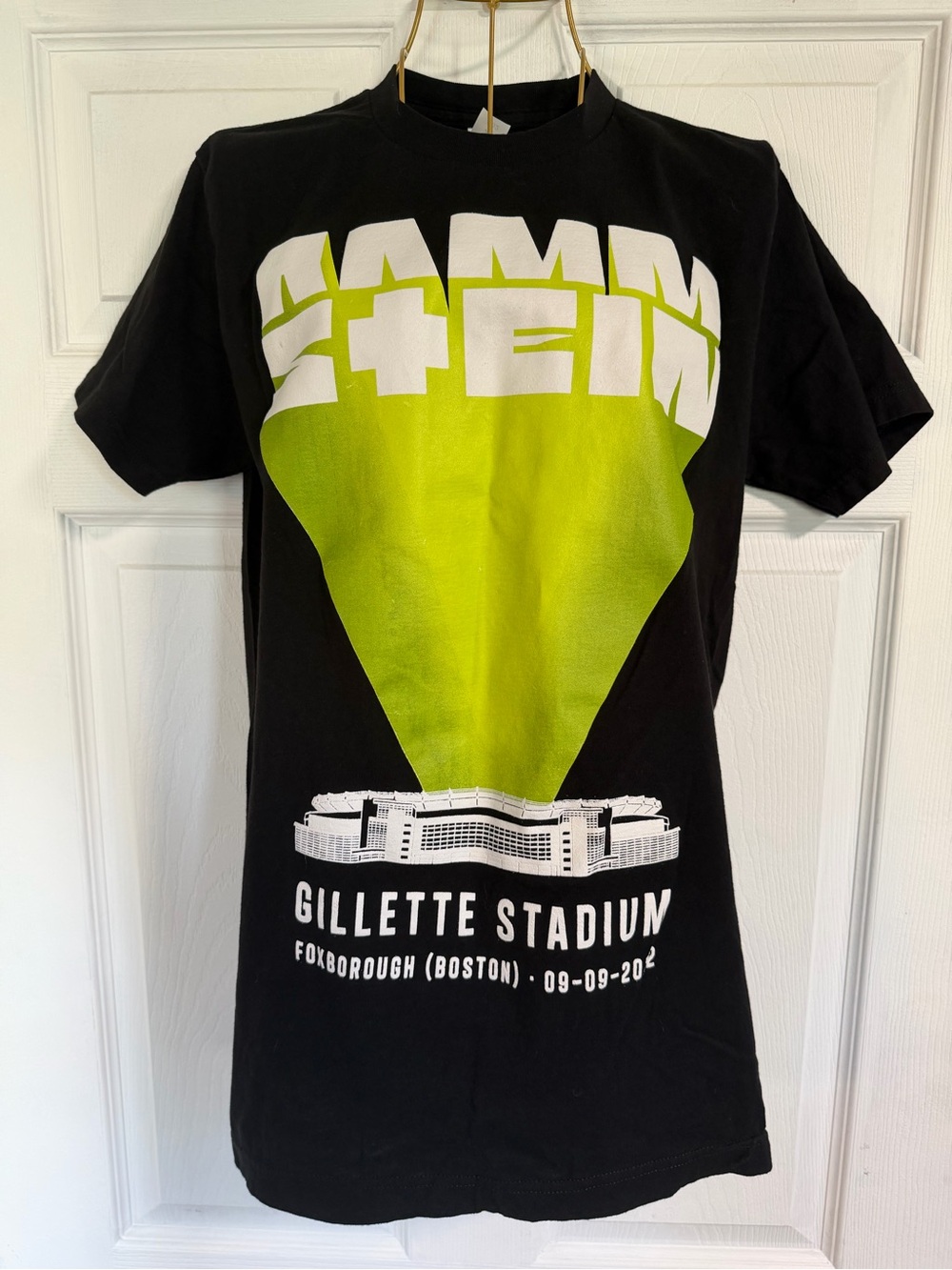 2022 Rammstein Gillette Stadium Concert Tee - Black & Neon Green